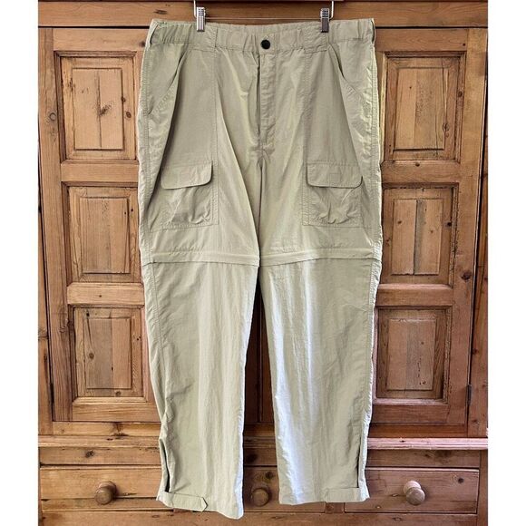 Duluth Trading Company XL x 32 Pants Convertable Shorts Khaki Straight Leg‎ - Picture 1 of 16